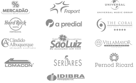 Logos de marcas atendidas pela Ciclup em Fortaleza